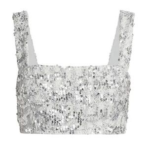 Amanda Uprichard sequin crop top